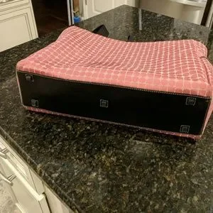 Kate Spade Pink Baby Bag With Black Handles