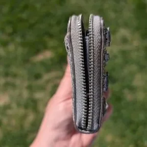 Kate Spade Silver Glitter Sparkle Wallet With Gems