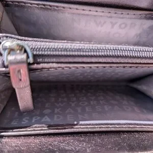 Kate Spade Silver Glitter Sparkle Wallet With Gems