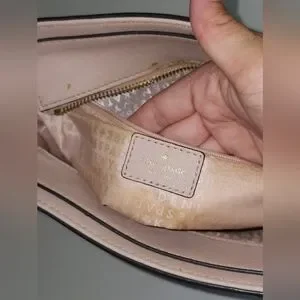 Kate Spade Small Hadlee Laurel Way Jeweled Leather Tote Warm Vellum