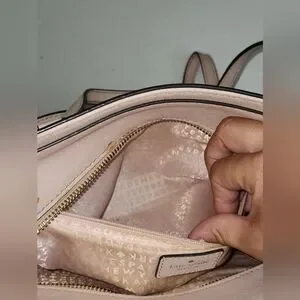 Kate Spade Small Hadlee Laurel Way Jeweled Leather Tote Warm Vellum