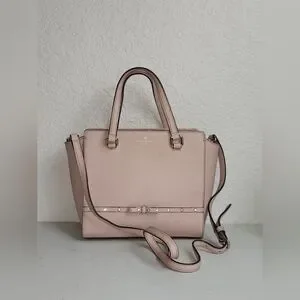 Kate Spade Small Hadlee Laurel Way Jeweled Leather Tote Warm Vellum