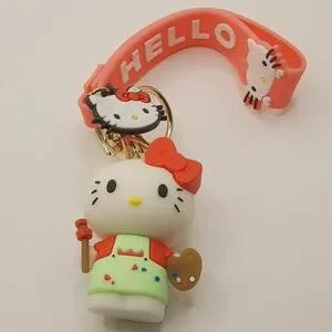 Kawaii Hello Kitty 3D Keychain Bag Charm PendantKeyring Lanyard Car Jewelry