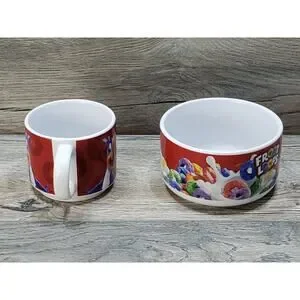 Kellogg's Froot Loops Cereal Bowl & Cup Mug Follow Your Nose