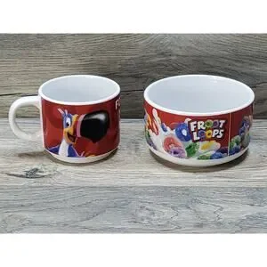 Kellogg's Froot Loops Cereal Bowl & Cup Mug Follow Your Nose