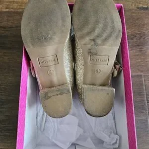 Kelly Katie Girl Dress Heels Size 1 Gold/PU
