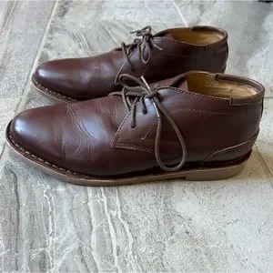 Kenneth Cole New York Brown Leather Boots Size 7 Youth