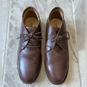 Kenneth Cole New York Brown Leather Boots Size 7 Youth