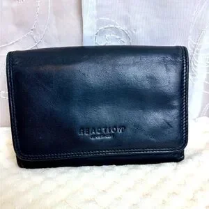 Kenneth Cole Reaction Black Leather Wallet