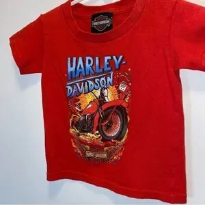 Kid’s Harley Davidson’s Double Sided Motorcycle Graphic T-Shirt