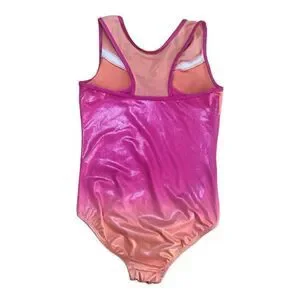 Kids Girls Gymnastics Pink Studded Leotard Size XL14/16) Sports Training Dance