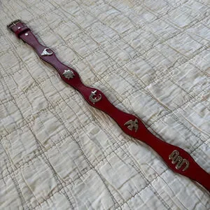 Kids Leather Belt With Silver Animal Decor