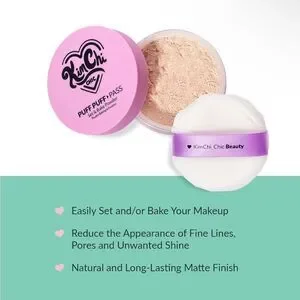 Kimchi Chic Beauty Puff Puff Pass Set And Bake Setting Powder For Makeup W/ Poof