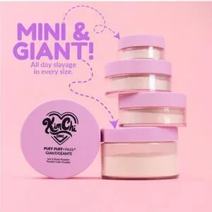 Kimchi Chic Beauty Puff Puff Pass Set And Bake Setting Powder For Makeup W/ Poof