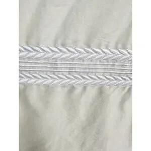 KING SATEEN Embroidered Duvet Cover 2 Sham LONG STAPLE 100% Cotton Laurel