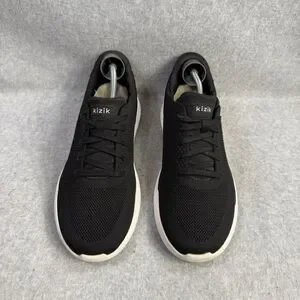 Kizik Shoes Mens Size 10 Athens Black & White Step In Comfort Recovery Sneakers
