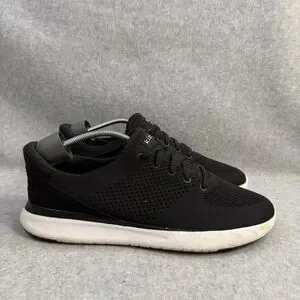 Kizik Shoes Mens Size 10 Athens Black & White Step In Comfort Recovery Sneakers