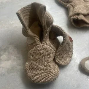Knit Mittens And Booties