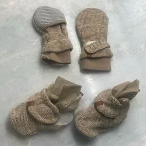 Knit Mittens and Booties