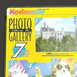 Kodacolor Photo Gallery Collector Tin W/ 7 Sealed Jigsaw Puzzles 100-1000 Pieces