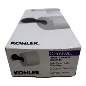 KOHLER Cursiva Bathroom Toilet Paper Holder In Matte Black
