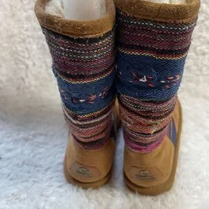 KOOLABURRA MYKA CHESTNUT SUEDE TRIBAL KILIM BOHO BOOTS SZ 5