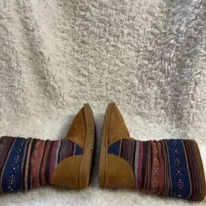 KOOLABURRA MYKA CHESTNUT SUEDE TRIBAL KILIM BOHO BOOTS SZ 5