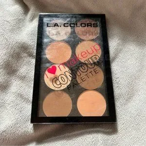 L.A. Colors CONTOUR PALETTE MAKE UP- 8 BLENDABLE FACE POWDERS Medium Deep- NEW