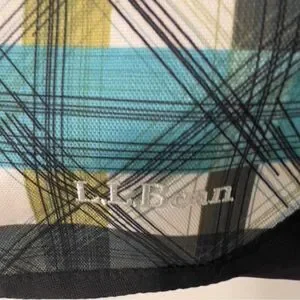 L.L. Bean Laptop Messenger Crossbody Shoulder Flap Black Turquoise Weekender Bag