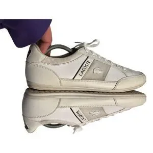 Lacoste Women's White Chaymon Premium Sneakers Size 8.5
