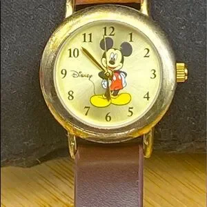 Ladies Mickey Mouse gently used watch that functions well and has fresh battery