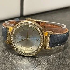 Ladies Relic Gold Tone Watch With Reversable Band - New Battery