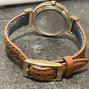 Ladies Relic Gold Tone Watch With Reversable Band - New Battery