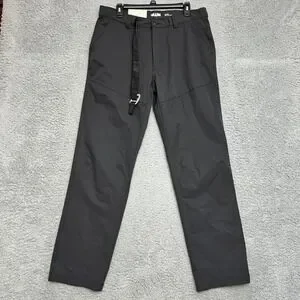 Lake Trail Mens Belted 34x32 Hiking Pants Black Outdoor Travel Casual NEW
