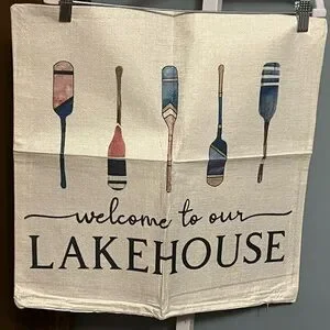 Lakehouse Themed Pillow Covers 19.25 X 19.25 Inches Set Of 4. NIP