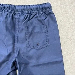 Lands' End Kids Swim Trunks Navy Blue NWOT Size XXS 2/3 Elastic Drawstring Waist