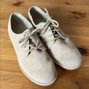 Lands' End Kids Tan Suede Shoes
