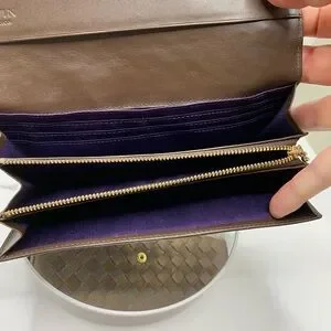 Lanvin Chocolate Bronze Leather Wallet