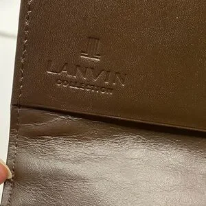 Lanvin Chocolate Bronze Leather Wallet