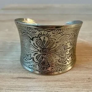 Large Silver Cuff Bracelet