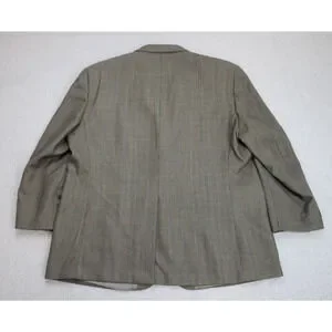 Lauren Ralph Lauren Blazer Mens 48R Houndstooth 100% Wool 2 Button Notch Label