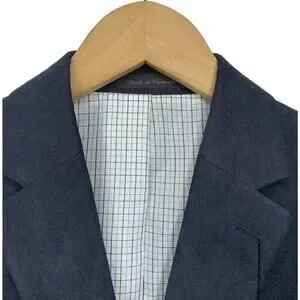 Lauren Ralph Lauren Leland Microsuede Blazer Jacket Mens Size 40R Blue NWT $225