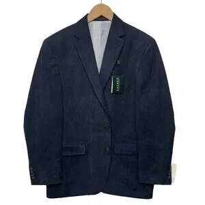 Lauren Ralph Lauren Leland Microsuede Blazer Jacket Mens Size 40R Blue NWT $225