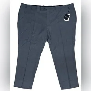 Lauren Ralph Lauren Men Gray Classic-Fit Wool Stretch Suit Pant Big Tall 58/32