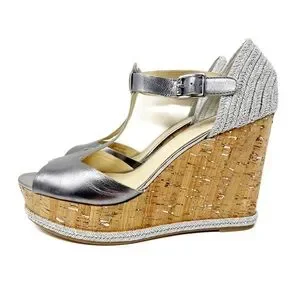 Lauren Ralph Lauren Sheila Platform Sandals In Metallic Silver
