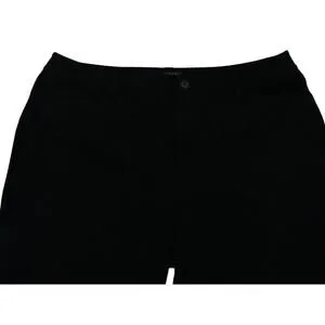 Lauren Ralph Lauren Trouser Pants Black Size 16 Cotton Blend Stretch Cropped EUC