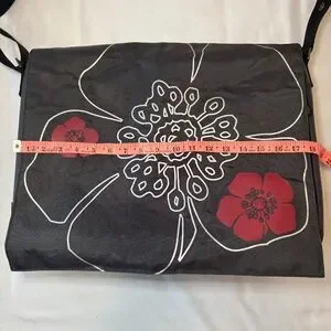 LAUREX Nylon Floral Graphic Laptop / Messenger Bag