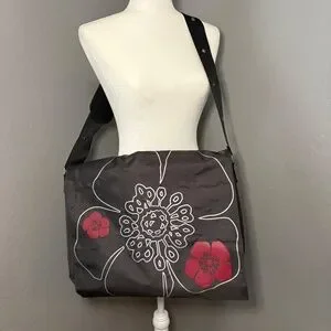 LAUREX Nylon Floral Graphic Laptop / Messenger Bag