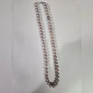 Lavender Purple Vintage LUC 925 Sterling Necklace