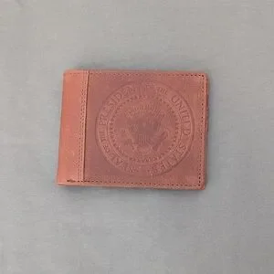 Leather Bi-fold Wallet with the Seal of the President of the United States